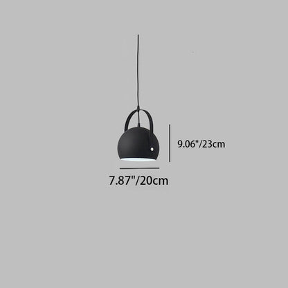 Nordic Macaron Aluminum Semicircle 1-light Pendant Light