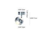Modern Simplicity Cylinder Acrylic Aluminum Iron LED Spotlight Semi-Flush Mount Ceiling Light For Living Room