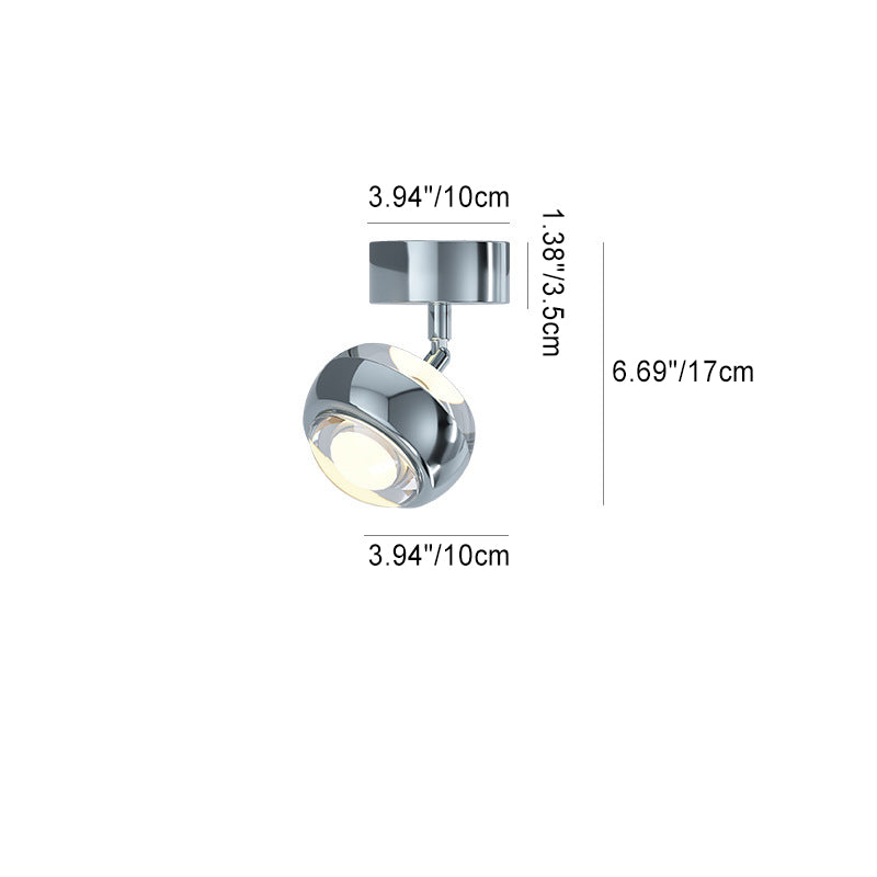 Modern Simplicity Cylinder Acrylic Aluminum Iron LED Spotlight Semi-Flush Mount Ceiling Light For Living Room