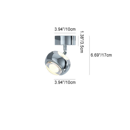 Modern Simplicity Cylinder Acrylic Aluminum Iron LED Spotlight Semi-Flush Mount Ceiling Light For Living Room