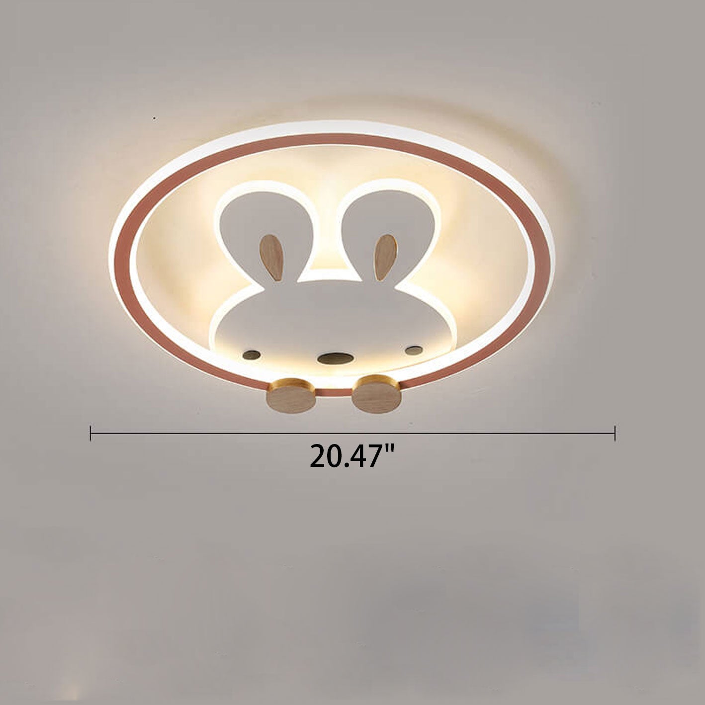 Lumendat Childlike Creative Cartoon Rabbit Design LED Flush Mount Light Lumendat