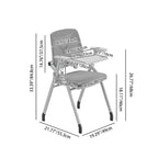 Multi-Function Adjustable Armrests & Foldable Design Desk Chair - Minimalist Office Chair With 180° Flip Desk & Ergonomic Support For Home Office Lumendat