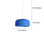 Japanese Minimalist Matte Texture Resin Dome 1-light Pendant Light BulbSquare