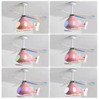 Lumendat Cartoon Creative Aircraft Design LED Downrods Ceiling Fan Light Lumendat