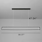 Modern Minimalist Long Frame LED Chandelier BulbSquare