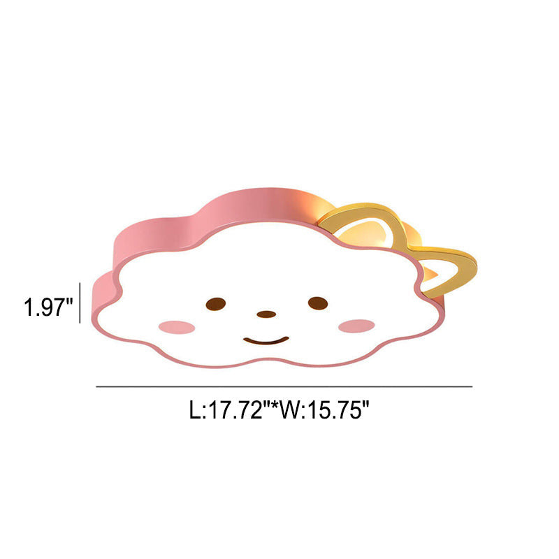 Lumendat Cartoon Creative Clouds Cat Ears LED Flush Mount Ceiling Light Lumendat