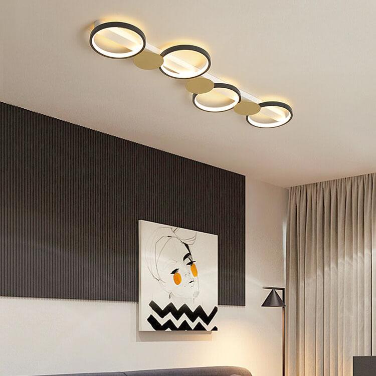 Modern Circle LED 3/4/5 Light LED Flush Mount Track Light Lumendat