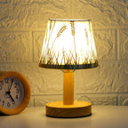 Vintage Linen Drum Shade 1-Light LED Table Lamp Lumendat