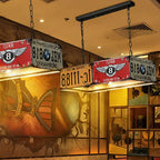 Industrial License Plate Metal Chandelier – 3 or 5 Lights for Living Room Lumendat