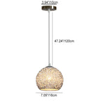 Contemporary Creative Aluminum Macaron Round 1-light Pendant Light for Living Room BulbSquare