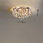 Modern Luxury Round Iron Crystal Beads 6/9-Light Flush Mount Ceiling Light For Living Room Lumendat