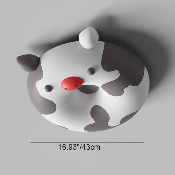 Lumendat Contemporary Creative Cartoon Animal PE Shade Iron LED Kids Flush Mount Ceiling Light For Bedroom Lumendat