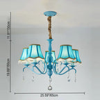 Modern Creative Cone Iron Crystal Fabric 5/6/8 Light Chandelier Lumendat