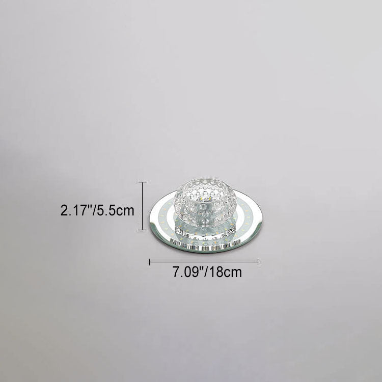 Minimalist Light Luxury Crystal Round Spotlight LED Flush Mount Ceiling Light Lumendat