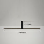 Modern Minimalist Aluminum Acrylic Strip Rectangle LED Semi-flush Mount Ceiling Light for Hallway BulbSquare