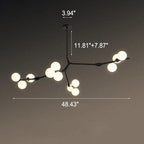 Modern Creative Magic Bean Branch Glass 12/18/24 Light Chandelier Lumendat