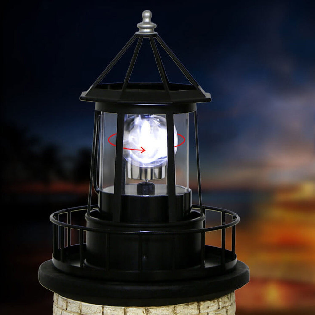 Creative Solar Rotating Tower Resin Hardware LED Garden Decoration Landscape Light Lumendat
