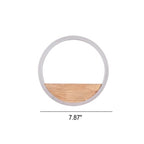 Creative Solid Wood Acrylic Storage Decoration Round LED Wall Sconce Lamp Lumendat