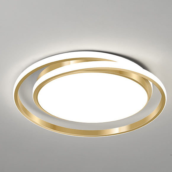 Modern Light Luxury Golden Circle LED Flush Mount Ceiling Light Lumendat