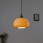 Nordic Japanese Ceramic Brass Oval 1-light Pendant Light BulbSquare