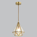 Modern Colorful Water-grain Glass 1-light Diamond Shaped Pendant Light BulbSquare