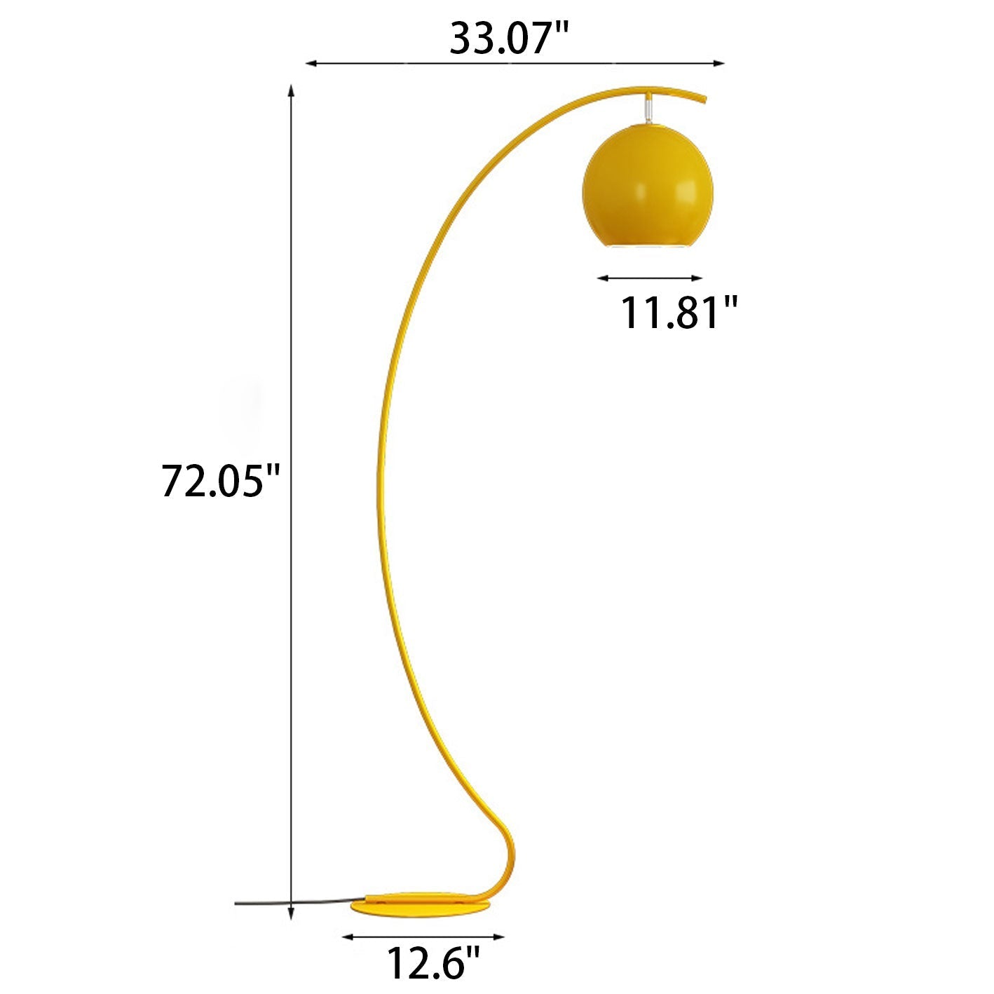 Nordic Minimalist Curved Line Dome 1-Light Standing Floor Lamp Lumendat
