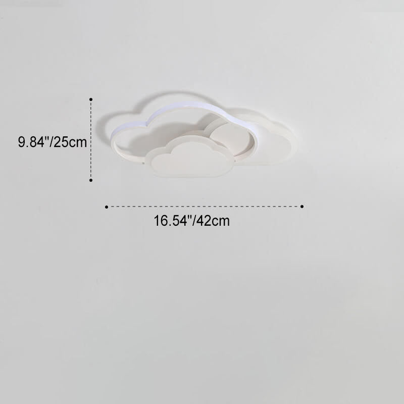 Lumendat Creative Cartoon Acrylic Cloud Design LED Flush Mount Ceiling Light Lumendat