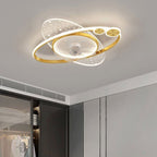Lumendat Modern Creative Planet Star Effect LED Flush Mount Ceiling Fan Light Lumendat