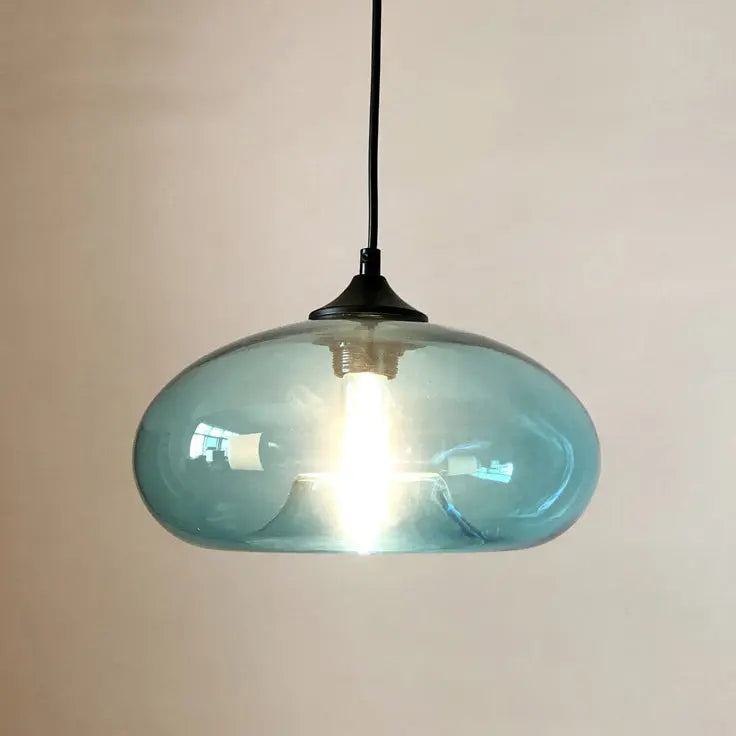 Creative Colored Glass Oval 1-light Pendant Light Lumendat