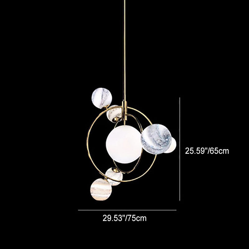 Lumendat Contemporary Creative Glass Balls 7-Light Chandelier For Bedroom Lumendat