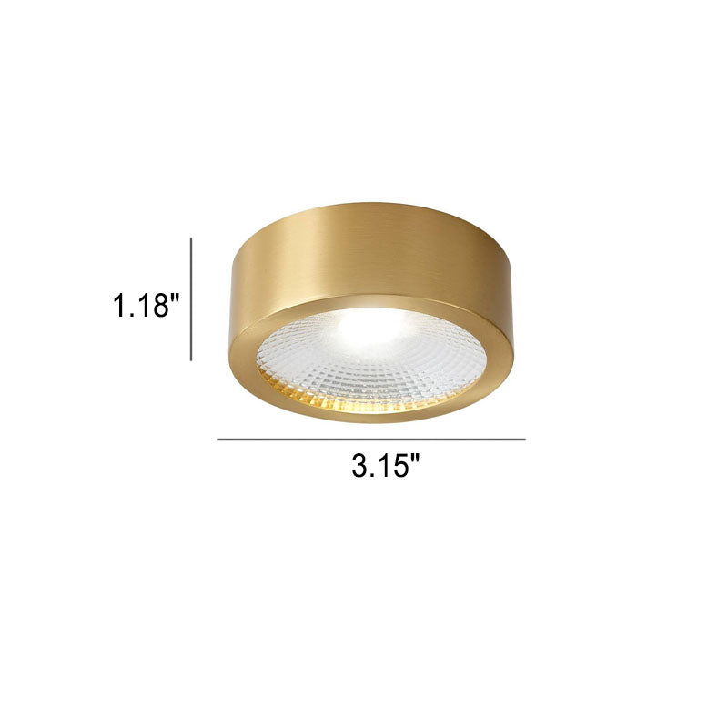 Nordic Light Luxury All Copper Ultra-thin LED Flush Mount Light BulbSquare