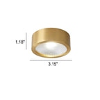 Nordic Light Luxury All Copper Ultra-thin LED Flush Mount Light BulbSquare