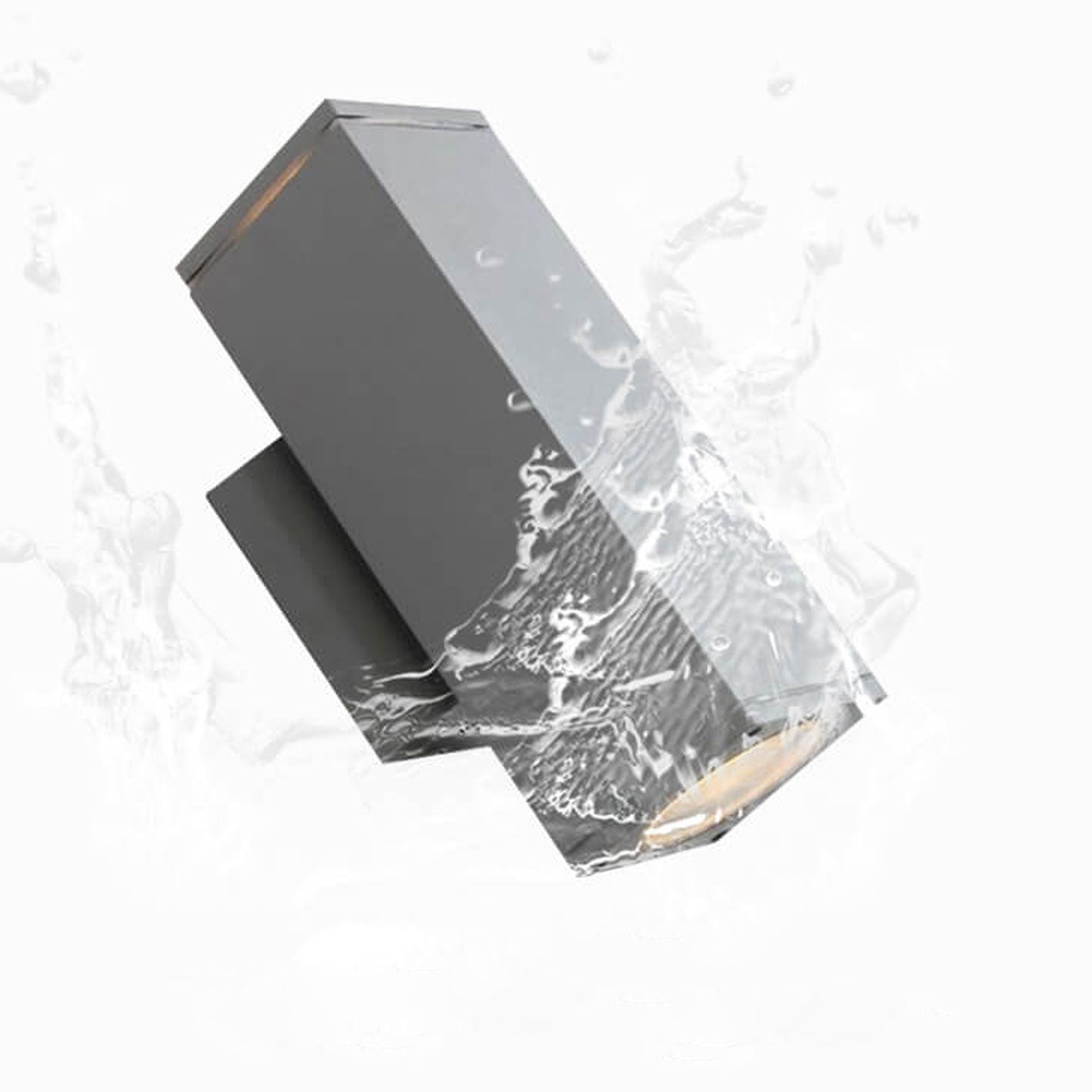 Modern Minimalist Square Column LED Luminous Outdoor Waterproof Wall Sconce Lamp Lumendat