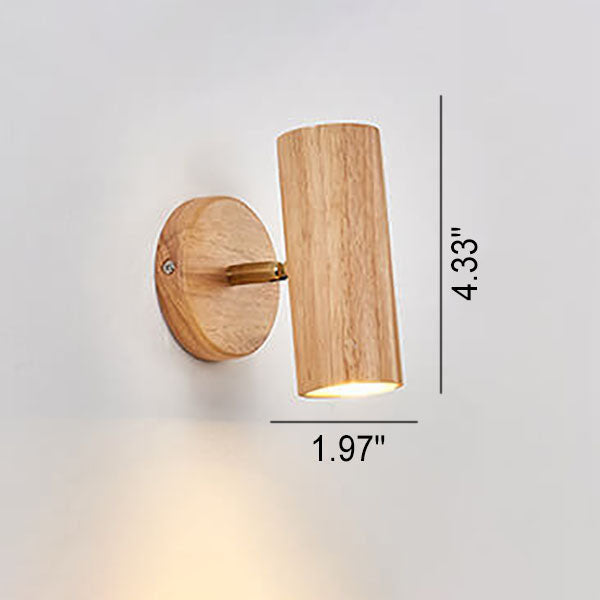 Japanese Minimalist Solid Wood Spotlight Track 1/3/4 Light Flush Mount Ceiling Light Lumendat