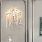 Modern Light Luxury Tree Branch Crystal 3-Light Wall Sconce Lamp Lumendat