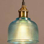 Vintage Textured Lattice Glass 1-light Pendant Light Lumendat