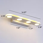Modern Simple White Long Oval Acrylic Vanity Light 4/6 Light Wall Sconce Lamp Lumendat