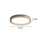 Nordic Luxury Round Fabric Brass Acrylic LED Flush Mount Ceiling Light BulbSquare