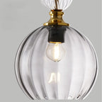 Danish Creative Stripes Glass Round 1/3 Light Chandelier Lumendat
