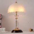Modern European Textured Glass Dome Shade 2-Light Table Lamp Lumendat
