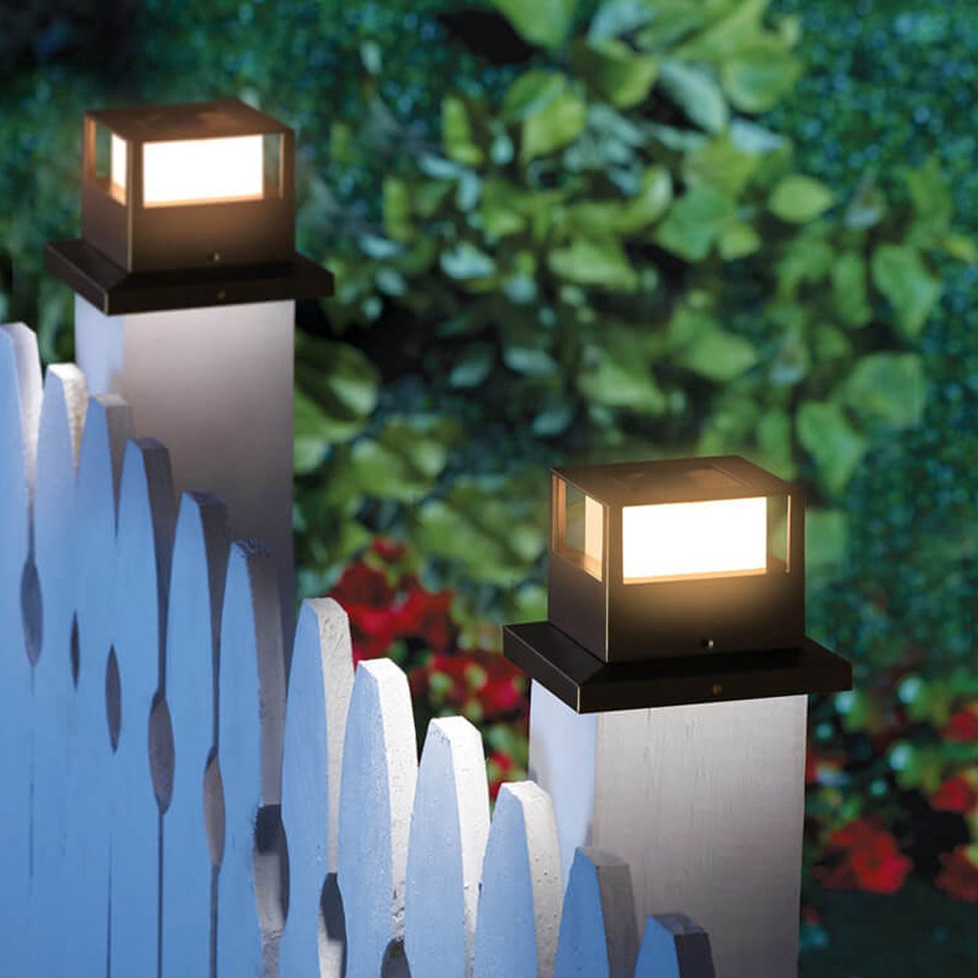 Outdoor Solar Pillar Head Light Square Pillar Head Light Garden Light Lumendat