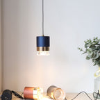 Nordic Light Luxury Cylindrical Aluminum Acrylic LED Pendant Light BulbSquare