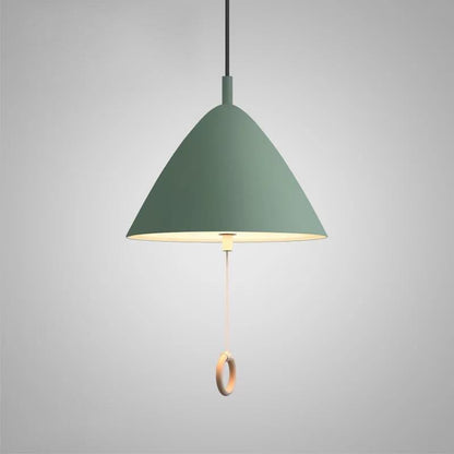 Modern Macarons Tapered Metal 1-light Pendant Lighting with Pull Ring