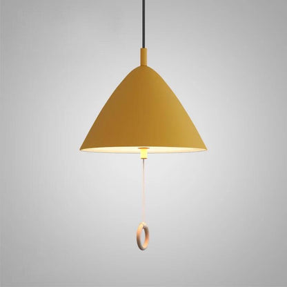 Modern Macarons Tapered Metal 1-light Pendant Lighting with Pull Ring