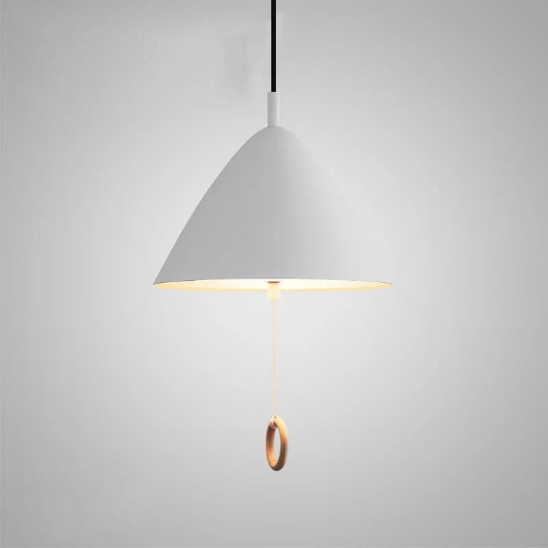 Modern Macarons Tapered Metal 1-light Pendant Lighting with Pull Ring