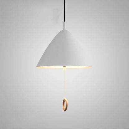 Modern Macarons Tapered Metal 1-light Pendant Lighting with Pull Ring