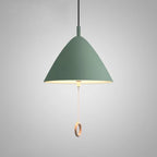 Modern Macarons Tapered Metal 1-light Pendant Lighting with Pull Ring