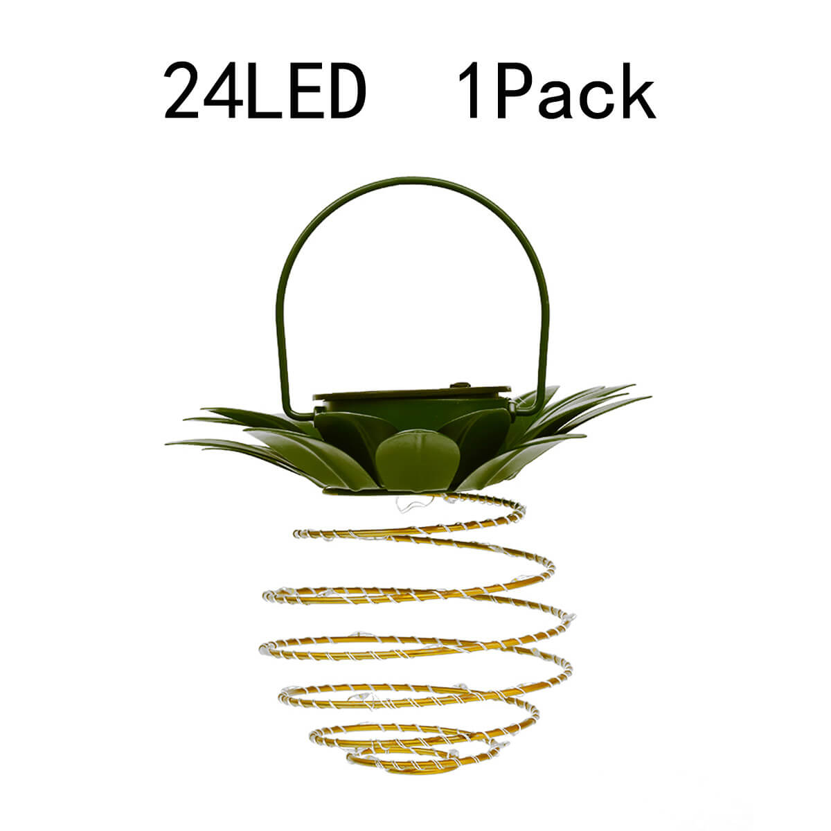 Solar Pineapple Iron Lantern LED Copper Wire Outdoor Waterproof Garden Decorative Hanging Lights Lumendat