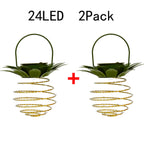 Solar Pineapple Iron Lantern LED Copper Wire Outdoor Waterproof Garden Decorative Hanging Lights Lumendat