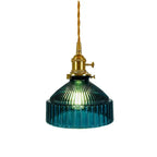 Nordic Stained Glass Dome Brass 1-light Pendant Light Lumendat